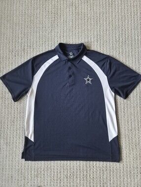 NFL Men’s Navy and White Dallas Cowboys Polo Size: L